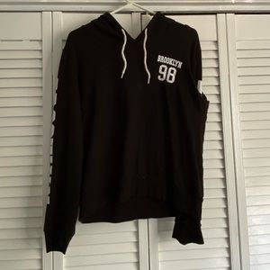 Black “Brooklyn” hoodie, size L